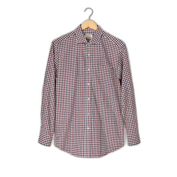 Peter Millar | Men’s Gingham Check Button Down Dress Shirt Size M | EUC - Picture 3 of 13
